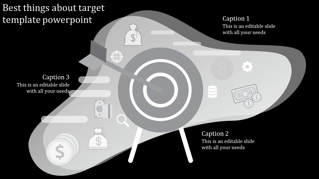 target template powerpoint-grey